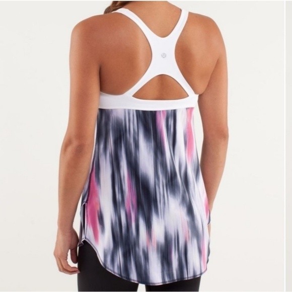 Lululemon Venus mirage deep Indigo blue/ white workout Tank Top - Picture 2 of 8